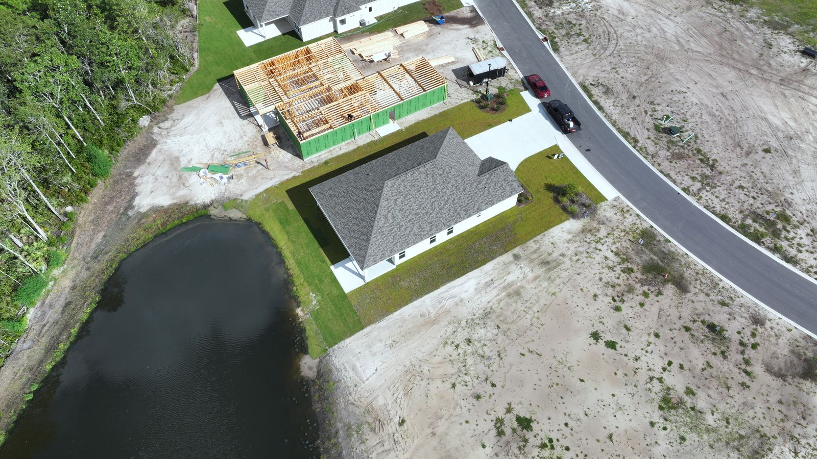 New home under construction in a Camden County community